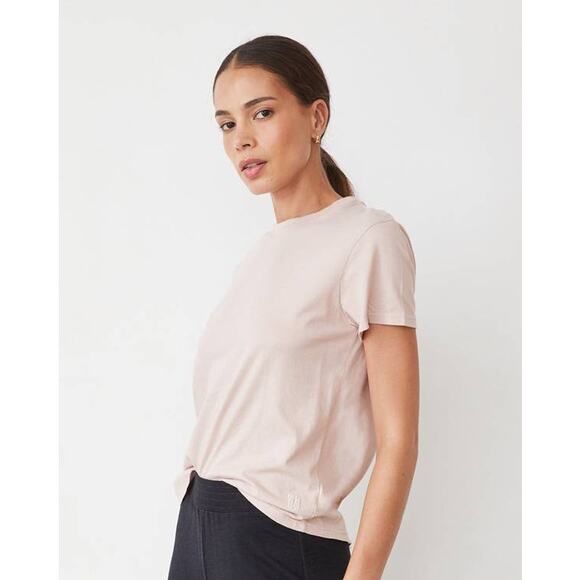 Monrow 90's Tee Shirt in Chalk Pink XS - Picture 2 of 3